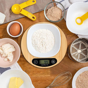 Balanza de cocina en bambú